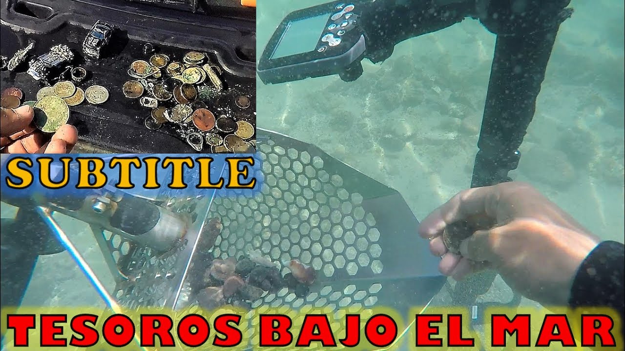 Encuentro monedas antiguas bajo el mar! Subtitle Treasure hunting underwater