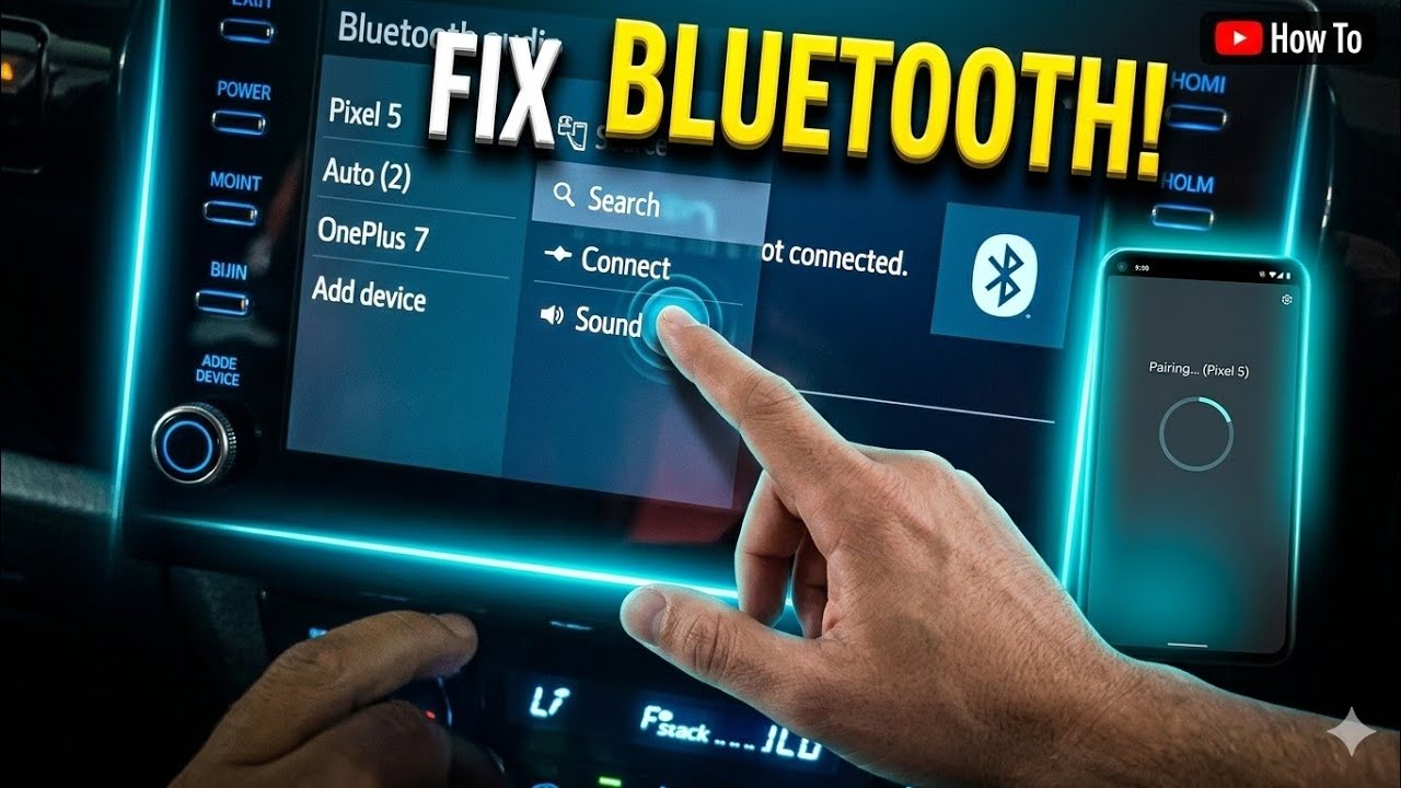 How to connect Bluetooth in Toyota cars | bluetooth Pairing fortuner Innova Crysta Hilux #bluetooth