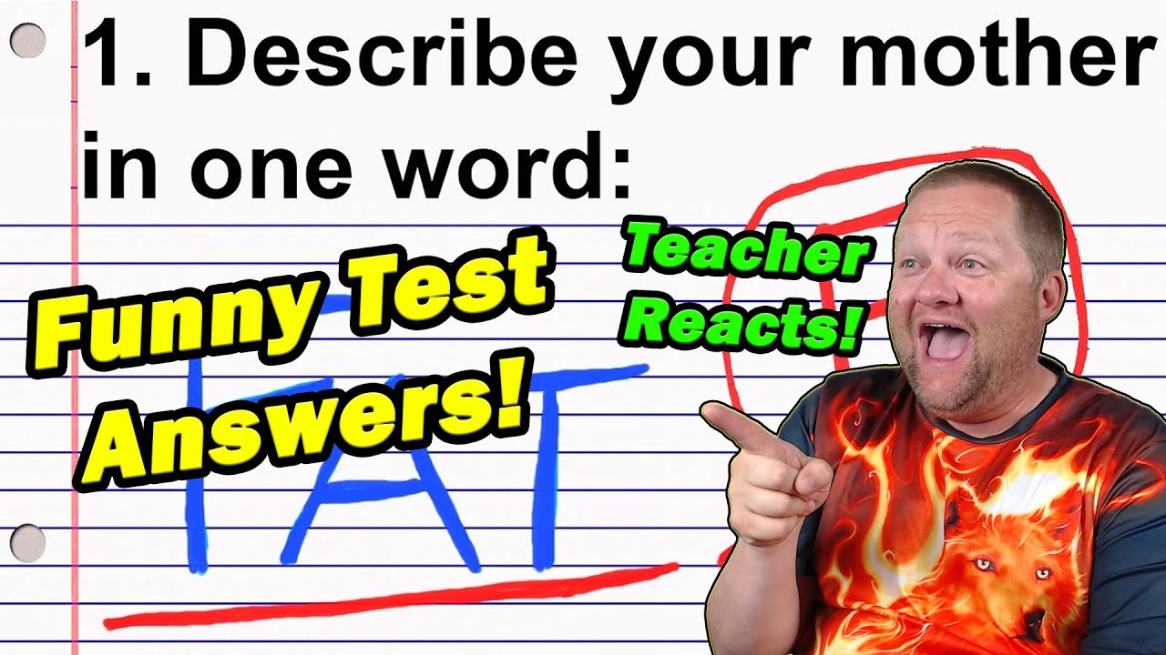 Реакция школьного учителя на забавные ответы в тесте!