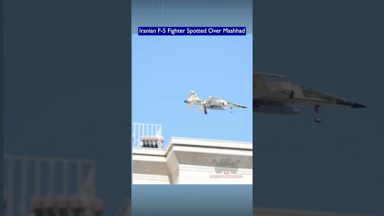 Iranian F-5 Jet Spotted Escorting Khamenei's Funeral to Mashhad