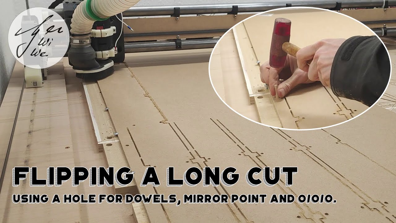 LR4 - How to cut an overlong workpiece on a CNC using dowels
