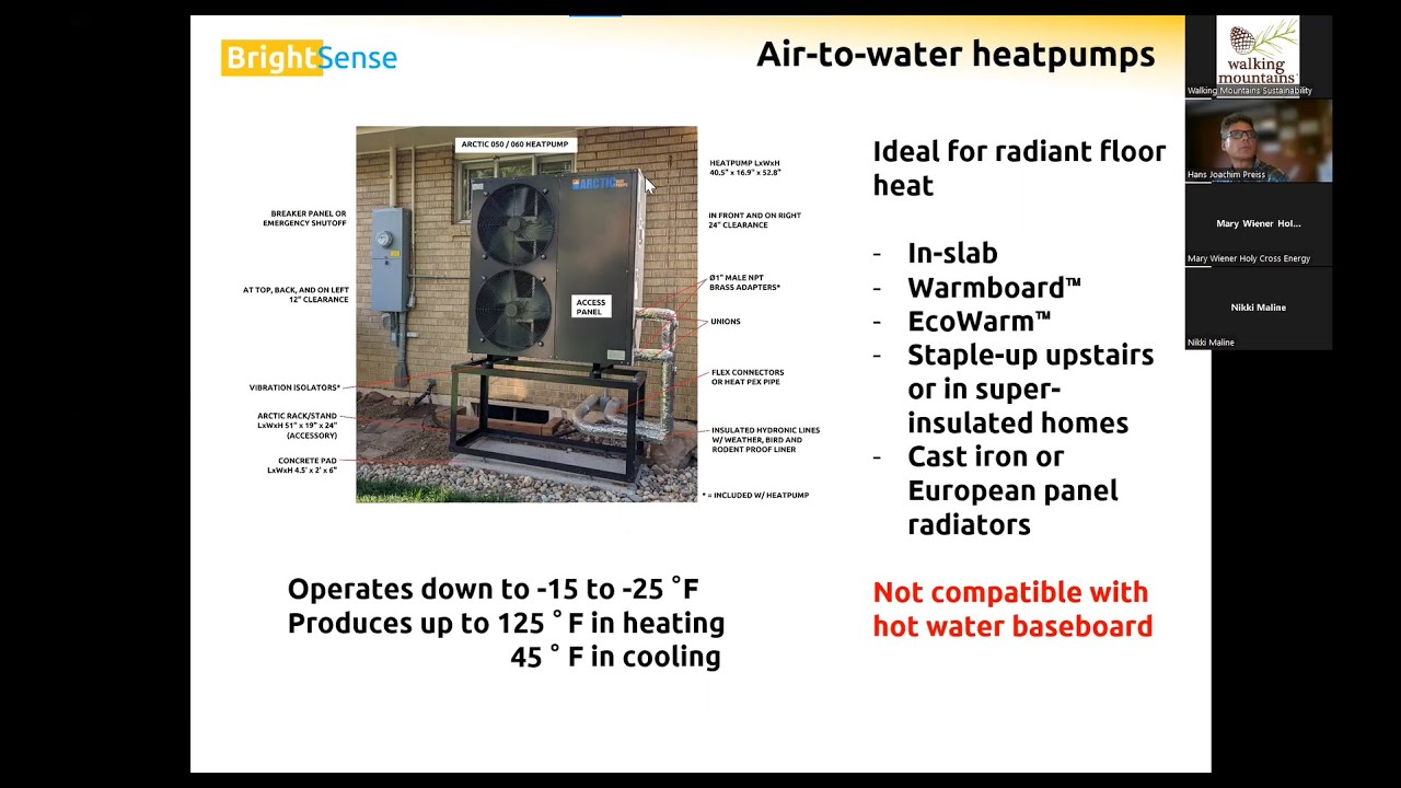 Air-To-Water Heat Pumps for Radiant Heating