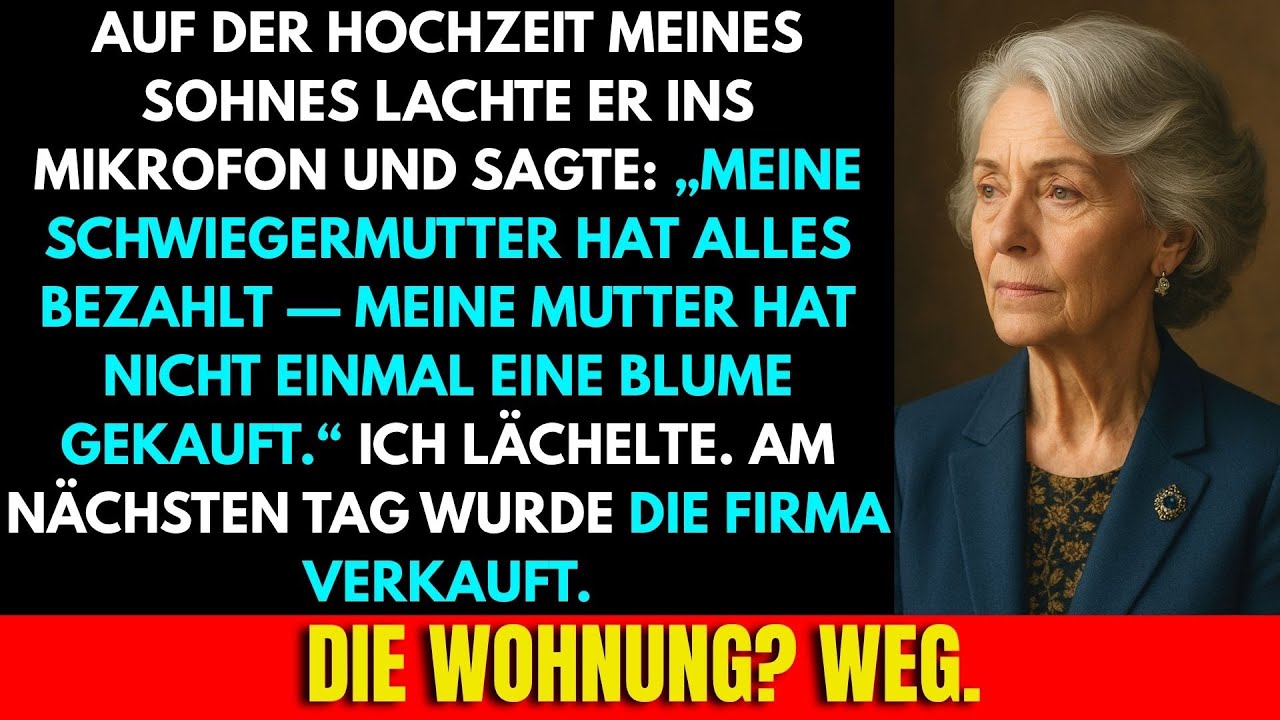 Auf Der Hochzeit Meines Sohnes Sagte Er: „Meine Schwiegermutter Zahlte Alles – Meine Mutter Nicht“