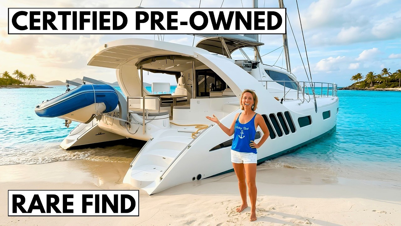 SAIL SOLO 🤩 2021 Xquisite X5 Plus Sailing Liveaboard Catamaran Yacht Tour
