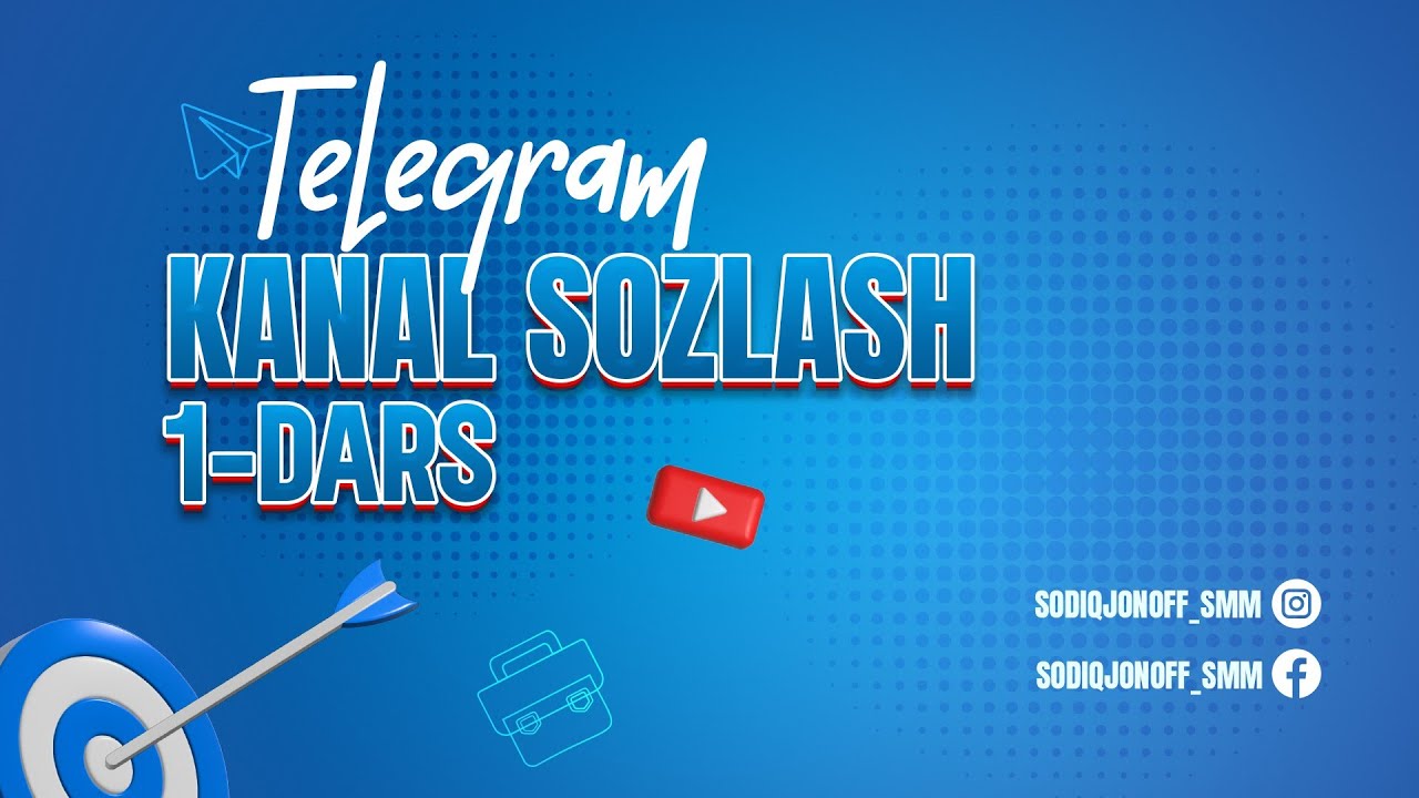 Telegram kanal sozlash / #smm #telegram #sodiqjonoff