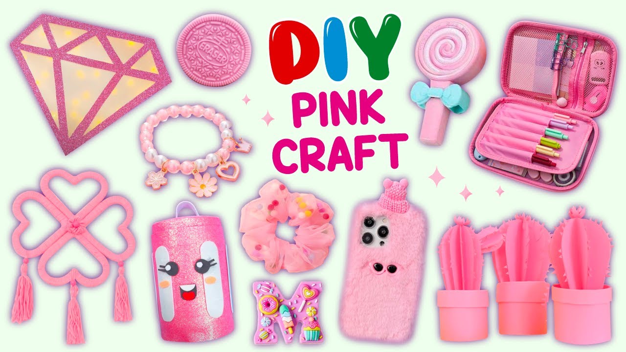 10 DIY PINK CRAFTS  - CUTE PINK THINGS IN 5 MINUTES FOR YOU #pink