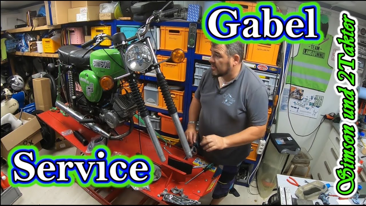 Simson S51 Telegabel Service, Telegabel zu lang, Gabel revidieren, Lange Federn tauschen.