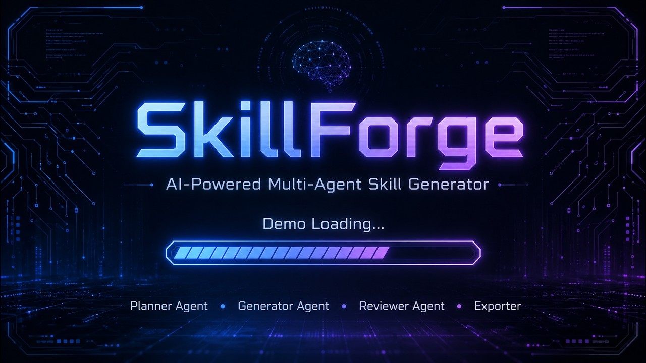 SkillForge 🚀 | AI-Powered Multi-Agent Skill Generator | Kaggle Capstone