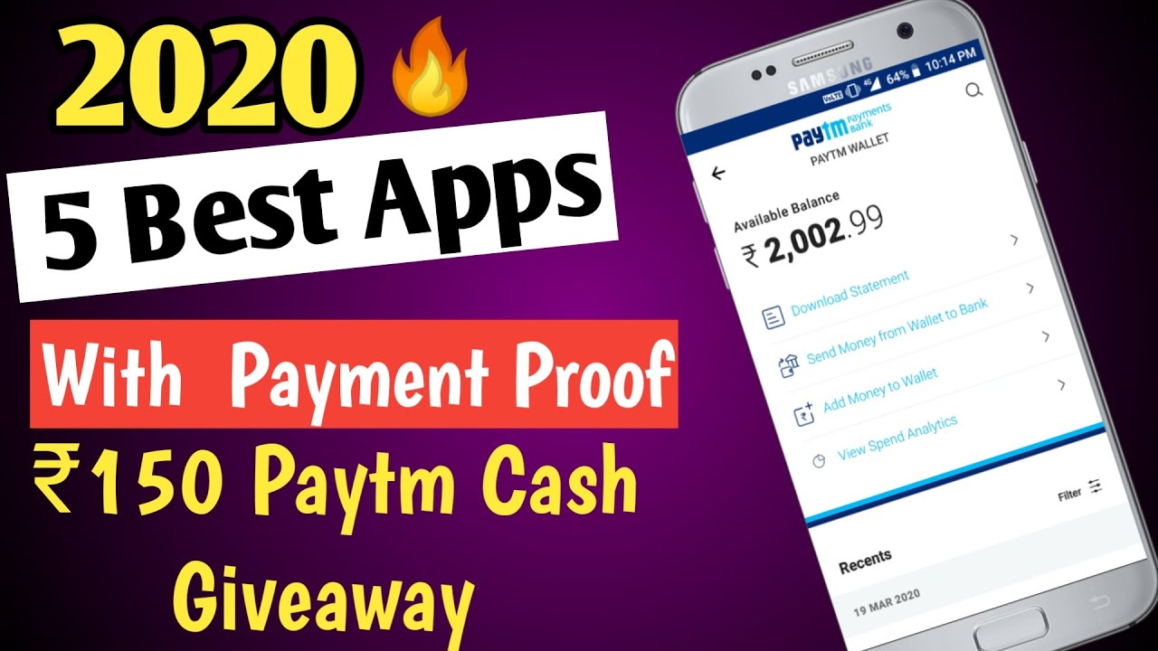 Top 5 Paytm Cash Earning Apps in 2020 | Best 5 Earning apps for android | Earn Money Online in 2020|