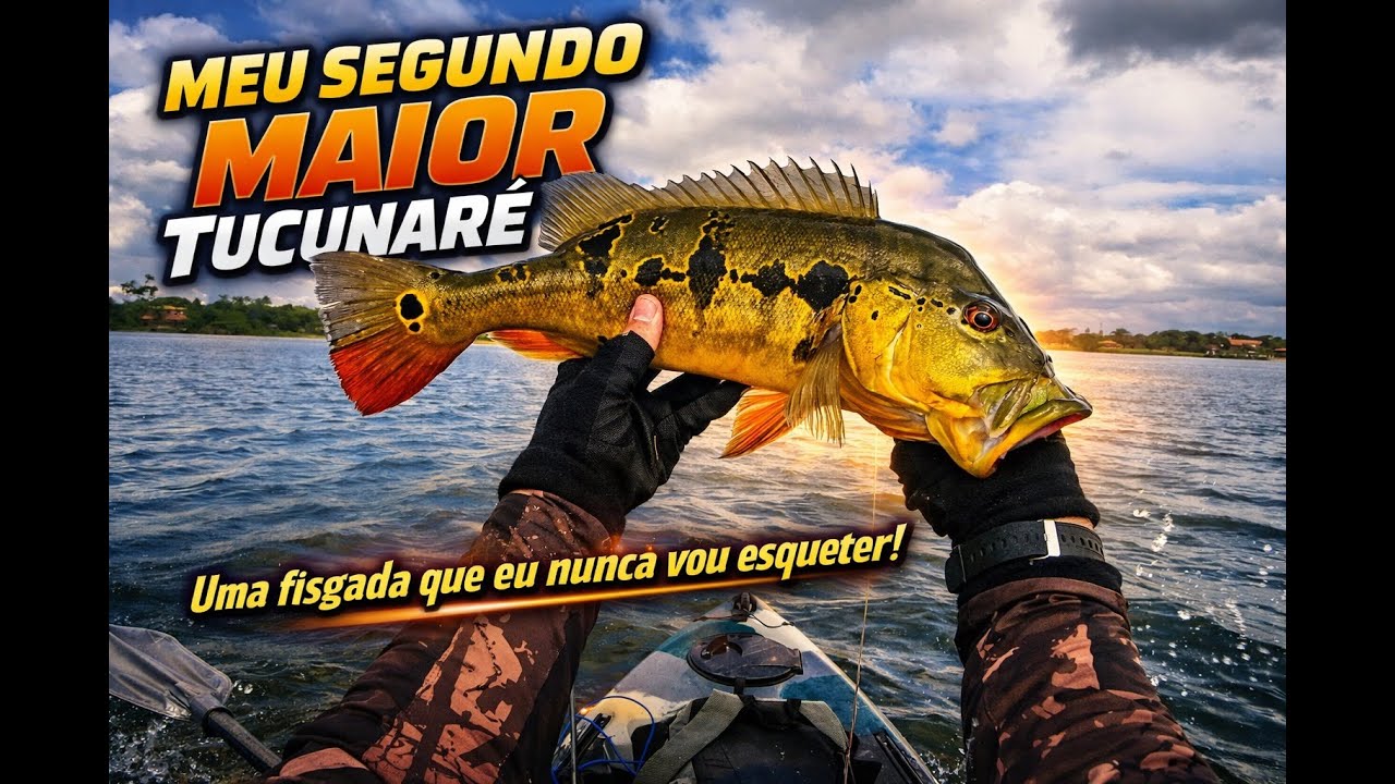 MEU SEGUNDO MAIOR TUCUNARÉ! 🎣 Mesmo com chuva, vento e jet ski, os brutos vieram!