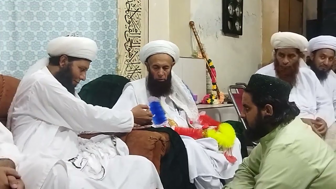 محفل پیر طریقت حضرت علامہ مولانا ظفیرگل خادم صاحب مبارک د عمری دسفر پہ خوشحالی کی