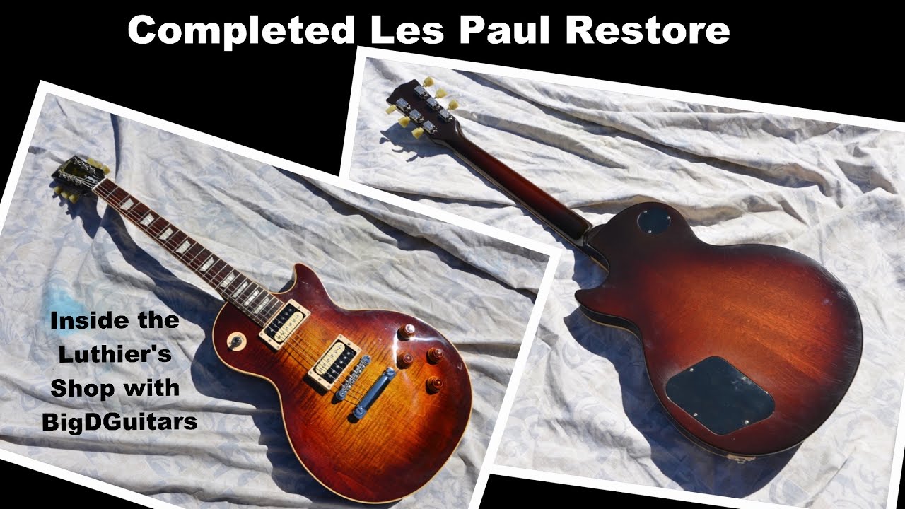 Завершённый проект реставрации Gibson Les Paul &mdash; финальная сборка и фотографии &mdash; BigDGuitars