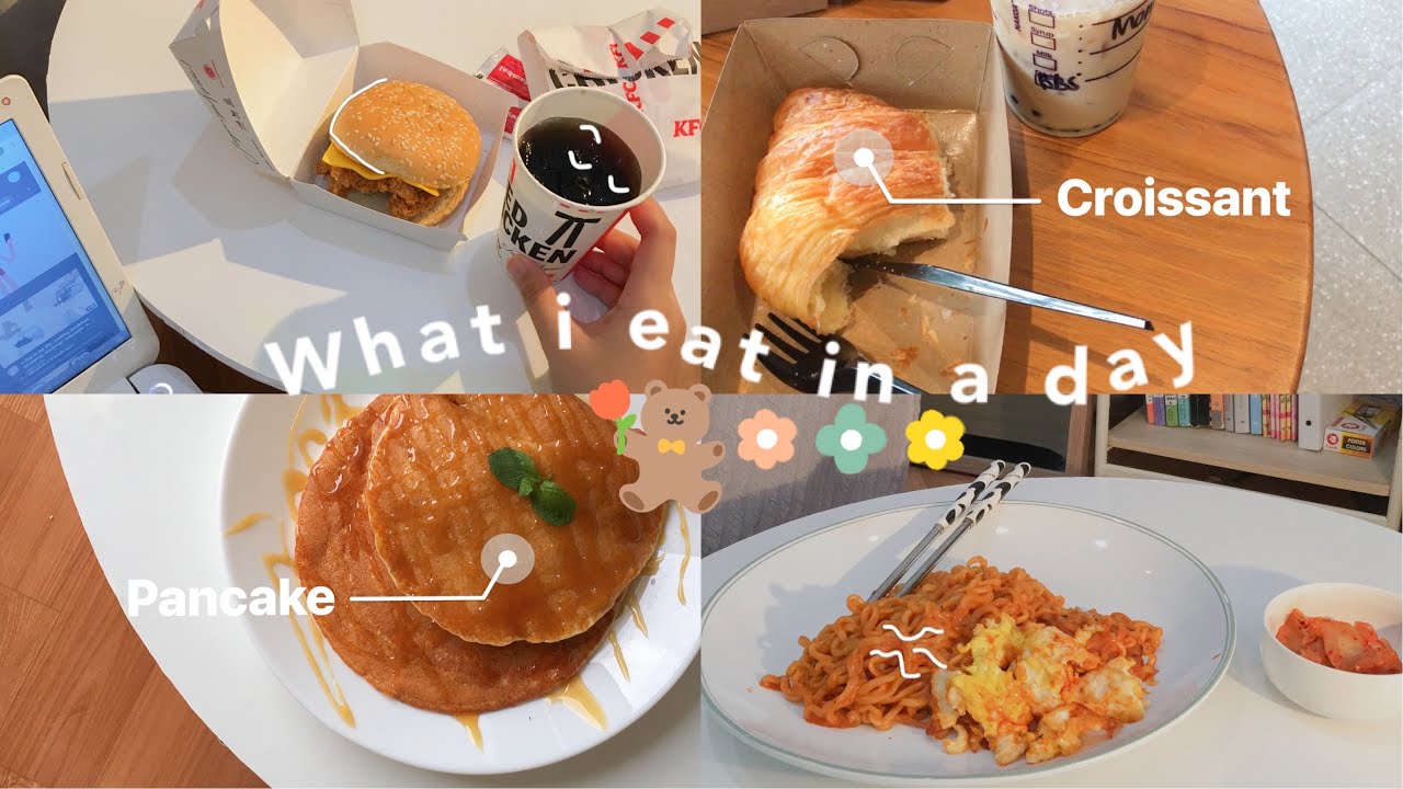 what i eat in a day 🍟🥐🍔 |pancake,nakoa cafe, croissant,burger, etc | indonesia