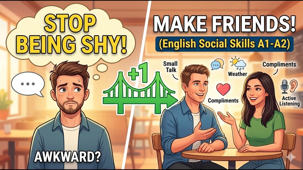 How to Make Friends in English | Small Talk & Social Skills | english podcast  (A1-A2)