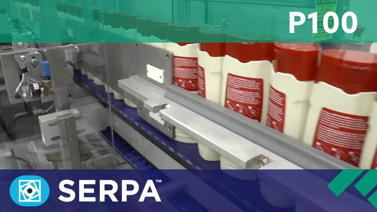 P100 Horizontal Cartoner running bottles of body wash
