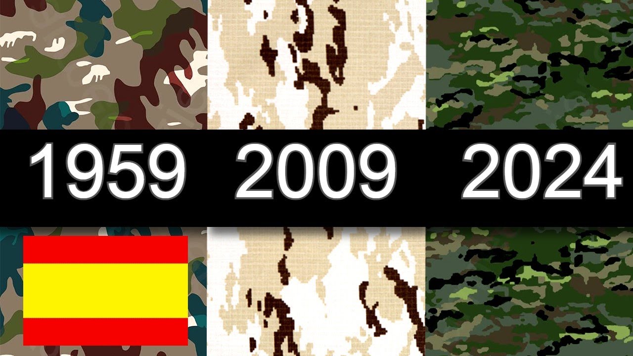 Evolución del camuflaje en España en 3 minutos | Camuflajes del mundo