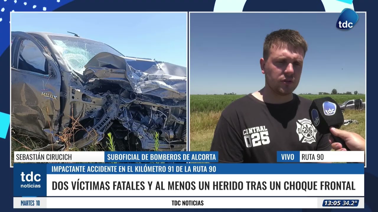 RUTA 90 | FATAL CHOQUE EN LA RUTA 90: DOS MUJERES MURIERON EN UNA COLISI&Oacute;N FRONTAL