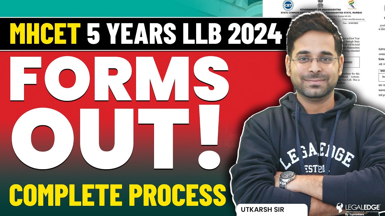 MHCET Law 2024 5 Years Forms Out - Form Filling Process Explained! | MH CET LLB Registration
