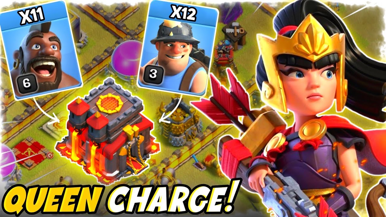 TH10 Queen Charge Hybrid Attack Strategy 2023 | Hybrid Attack Th10 (Clash of Clans)