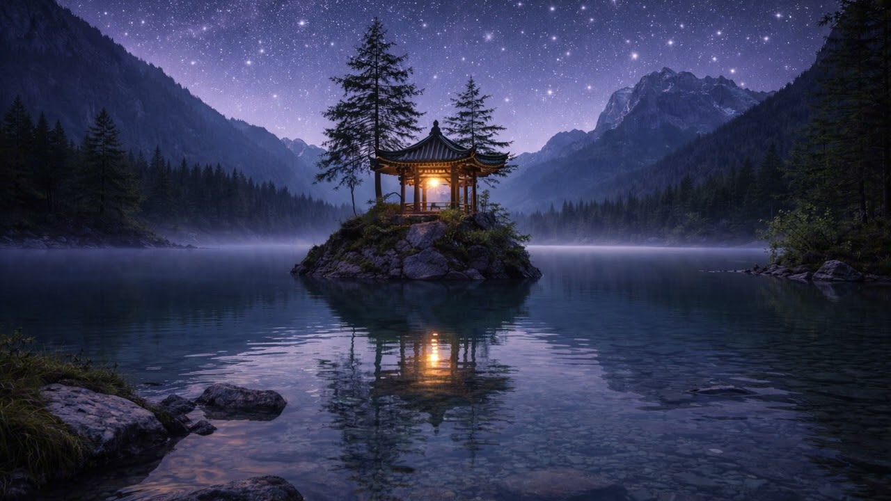 Still Pavilion by the Lake | Mild Sleep Music – 10 Hours