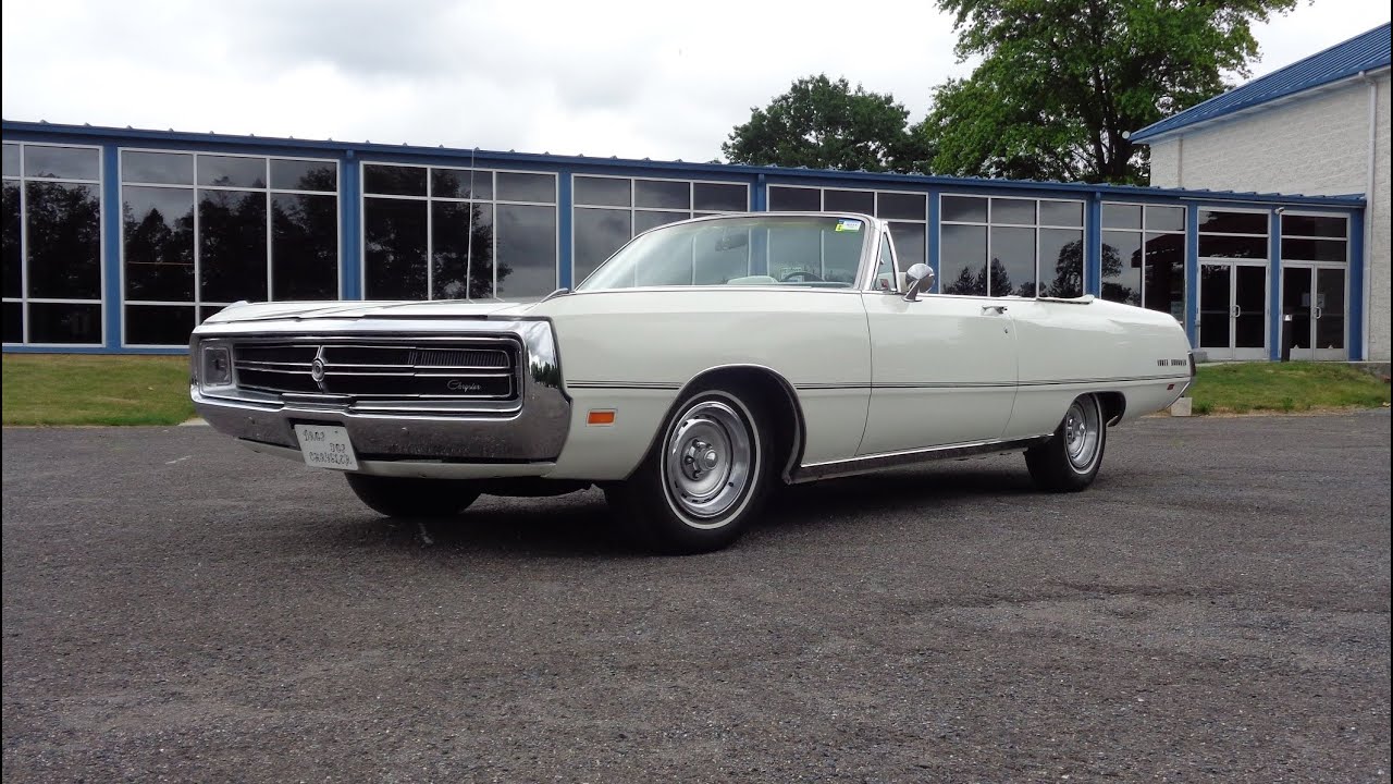 1969 Chrysler 300 Convertible in White & Engine Sound on My Car Story with Lou Costabile