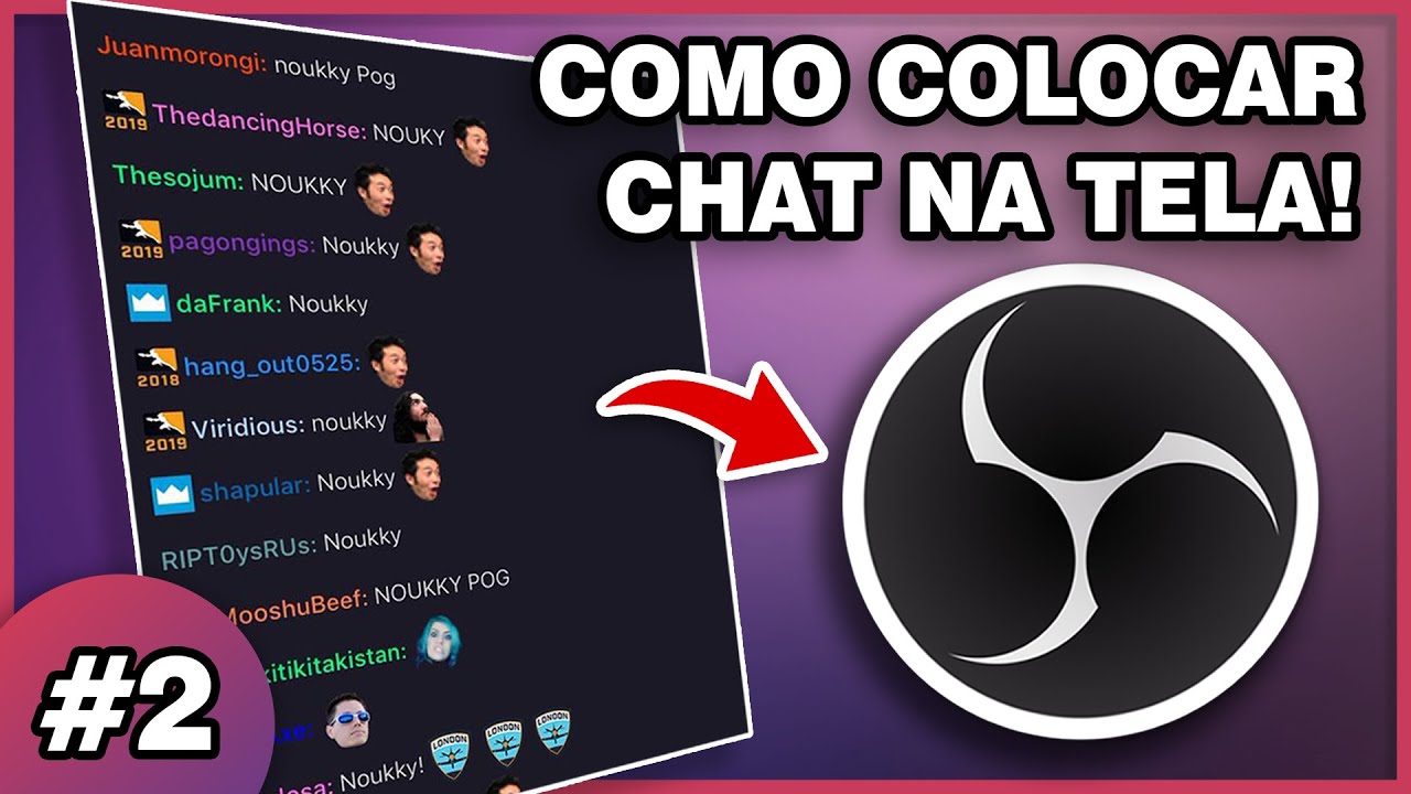 COMO COLOCAR O CHAT NA TELA PELO OBS!
