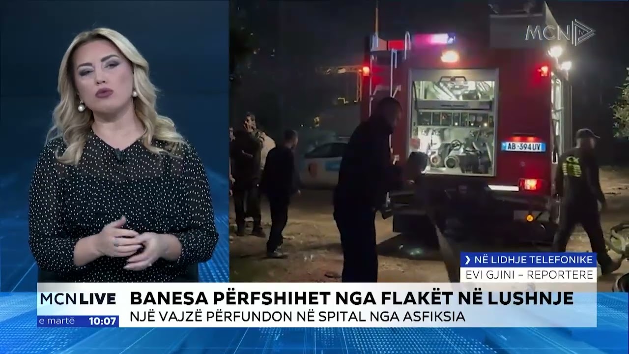 Zjarri në banesën në Lushnjë nga rezistenca, një vajzë përfundon në spital nga asfiksia