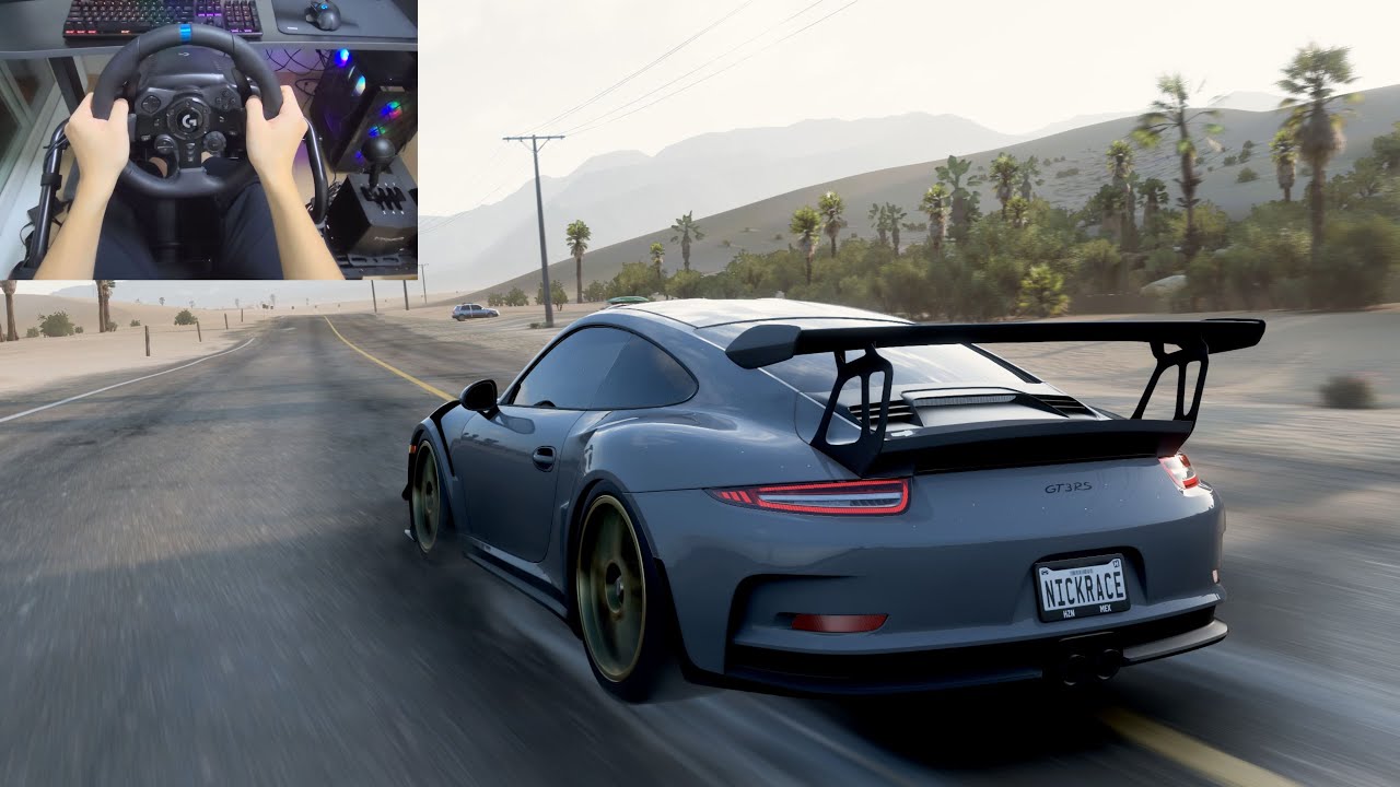 PORSCHE 911 GT3 RS 2016 Forza Horizon5 steering wheel game  Logitech G923