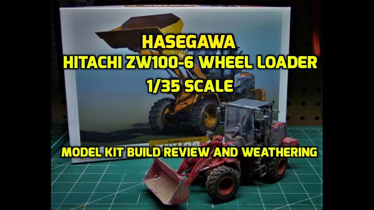 Hasegawa Hitachi Wheel Loader ZW100-6 1/35 Scale Model Kit Build Review 66004