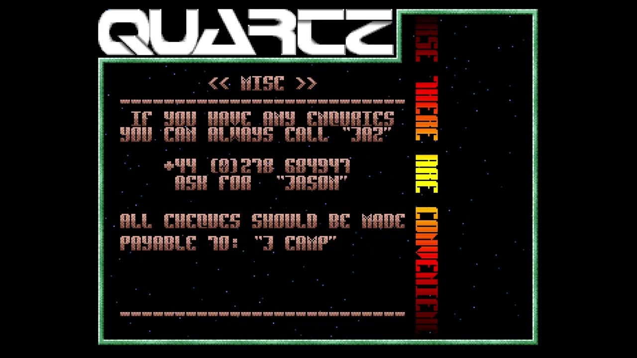 Quartz - Quartz Summer Conference 1992 Invitation (Amiga Demoscene)