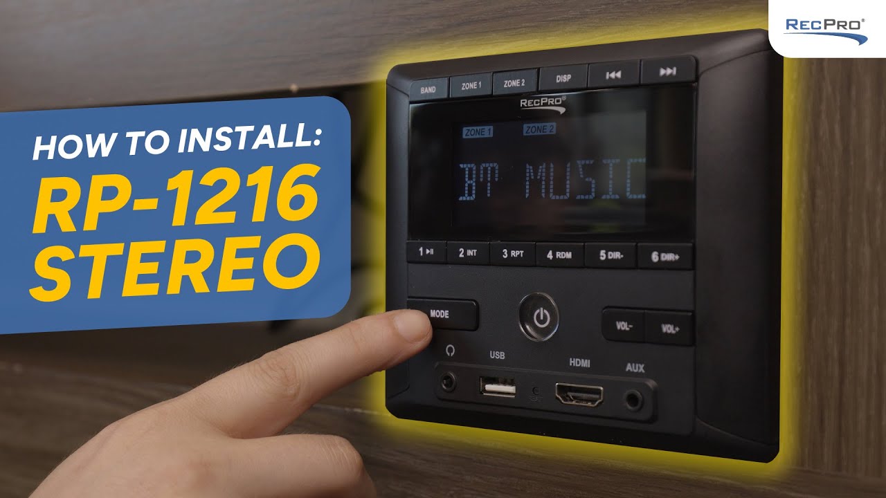How to Install your RV Radio with RecPro  - EASY 20 Minute DIY