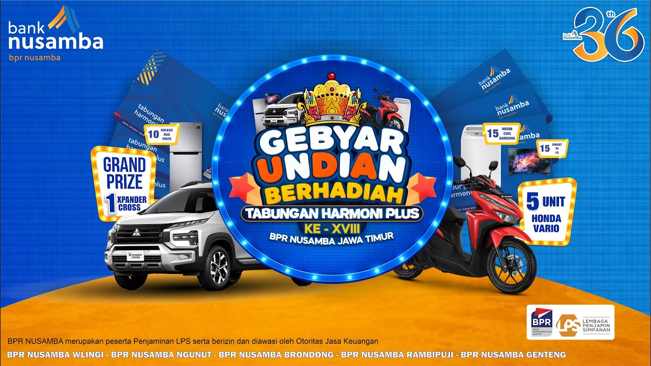 LIVE EVENT - GEBYAR UNDIAN BERHADIAH TABUNGAN HARMONI PLUS KE XVIII BPR NUSAMBA JAWA TIMUR