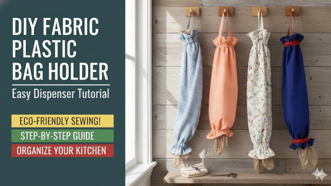 How to Make a DIY Plastic Bag Holder | Easy Fabric Sewing Tutorial