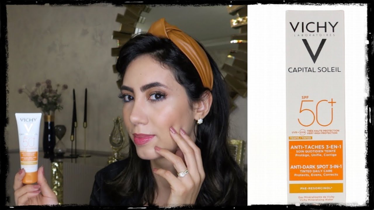 جربت معكم واقي الشمس فيشي مغطي للبقع😱|احسن من فيشي للبشرة الدهنية؟ Vichy anti-tâche Capital soleil