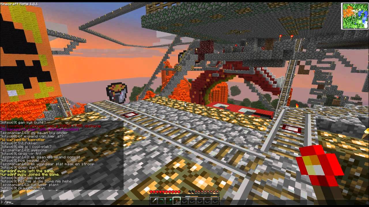 Minecraft: behind the scenes look at my Roller coaster on MCSMP.com + bloopers 1.8.1