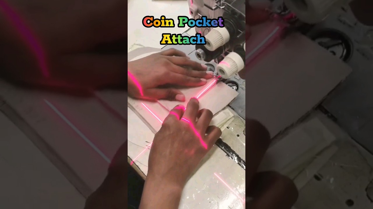 Pant Coin Pocket Attach by Two Needle Lockstitch Machine #pant #twoneedle #sewingmachine #pocket