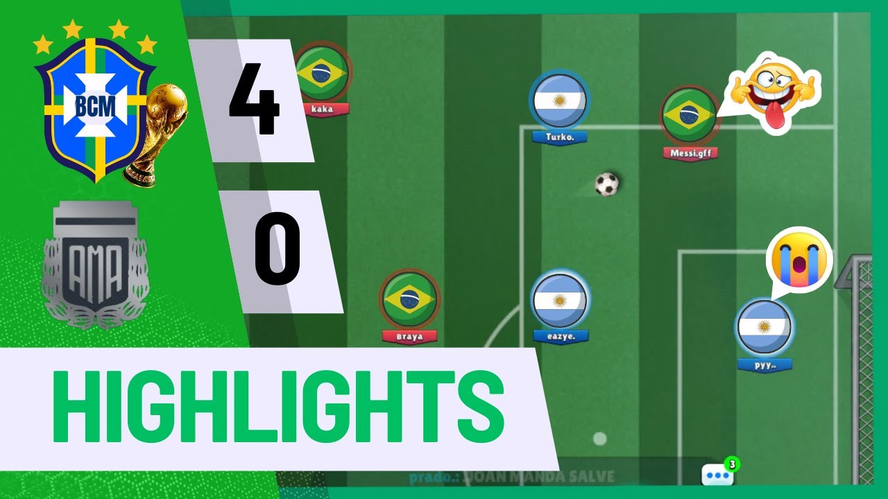 MESSI FAZ GOLAÇO em GOLEADA e BRASIL é CAMPEÃO MUNDIAL de MAMOBALL!