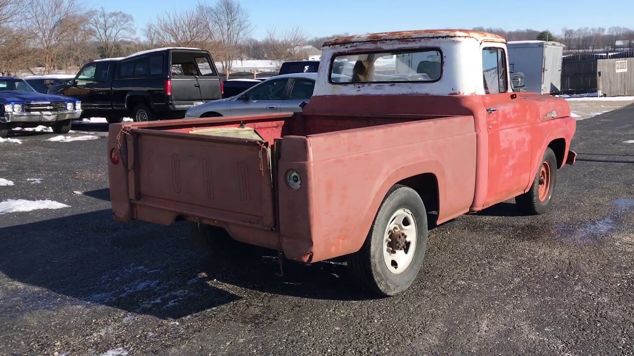 1959 FORD F100 SHORT BED PICKUP FOR SALE