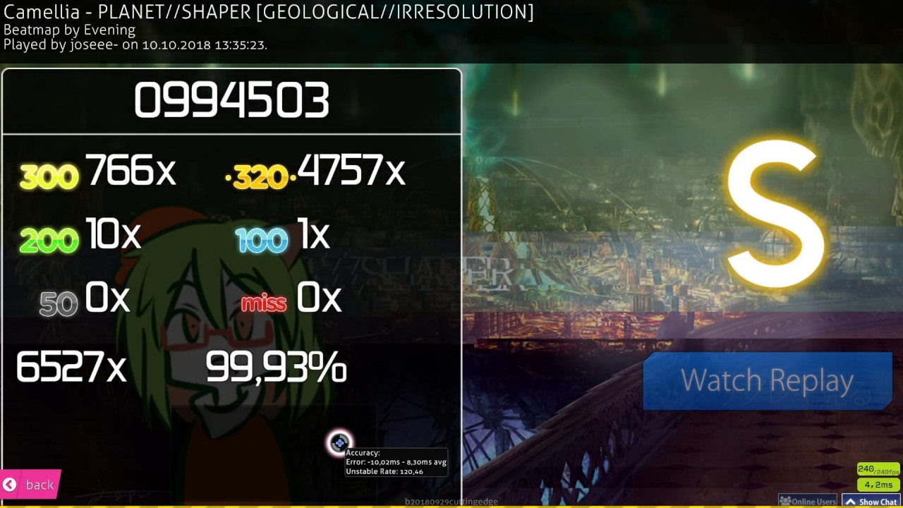 osu!mania | joseee- 🇵🇭 | Camellia - PLANET//SHAPER [GEOLOGICAL//IRRESOLUTION] | 99.93% #1 FC 411pp
