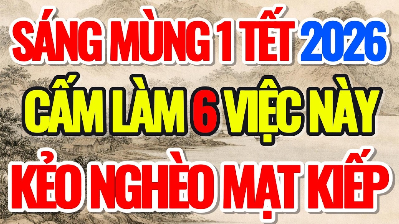 SÁNG MÙNG 1 TẾT, CẤM LÀM 6 VIỆC NÀY, KẺO NGHÈO MẠT KIẾP - Lời Phật Dạy #loiphatday #phongthuy