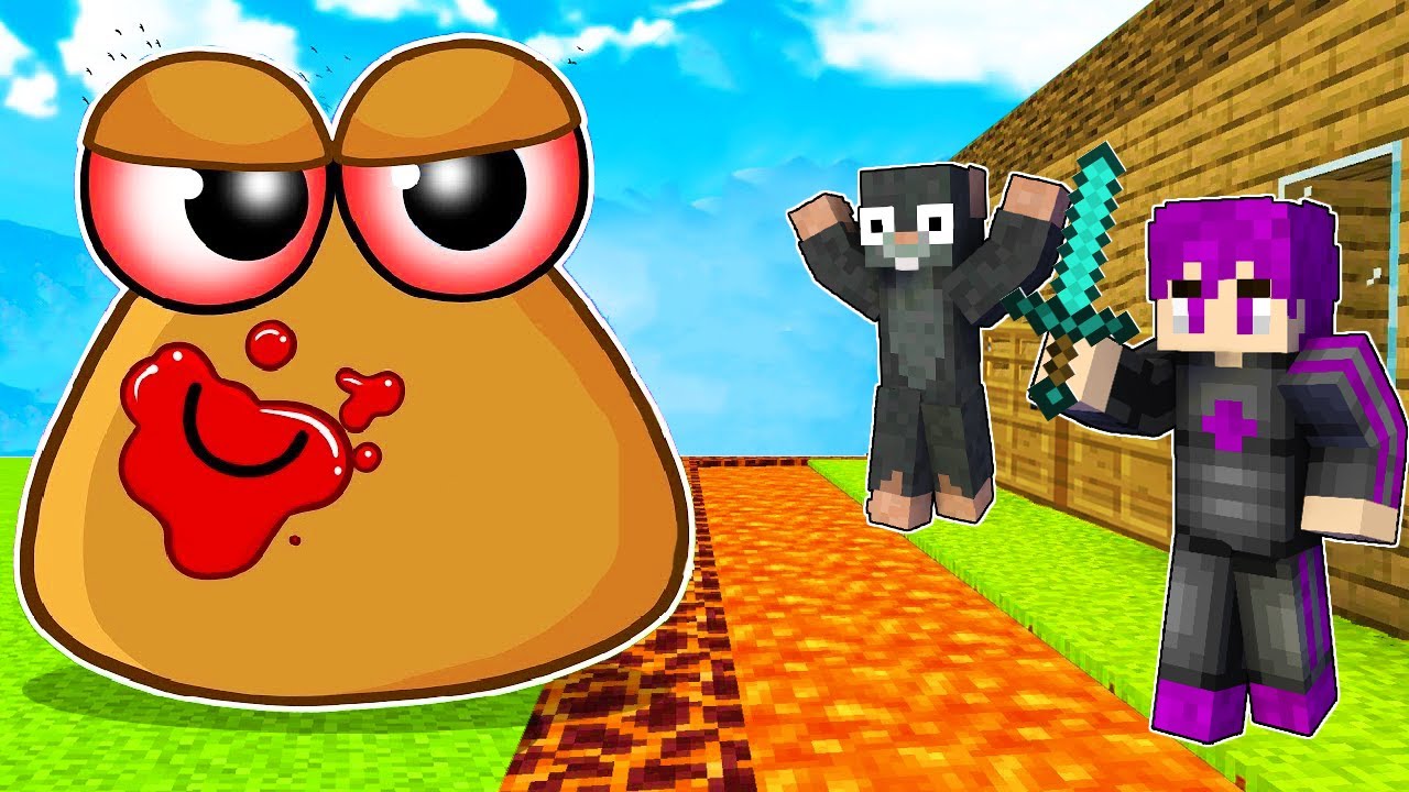 ماين كرافت : تحدي بناء بيت أمن ضد هجوم البوب العملاق الشرير مع اخويا النوب..😂🔥