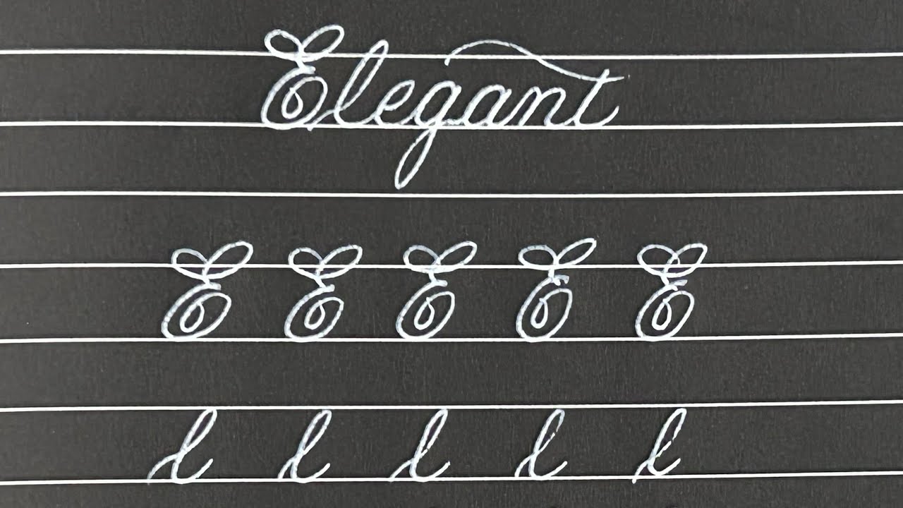How to Write ‘Elegant’ in Stunning Cursive And Calligraphy Styles I Basic Strokes For Beginners