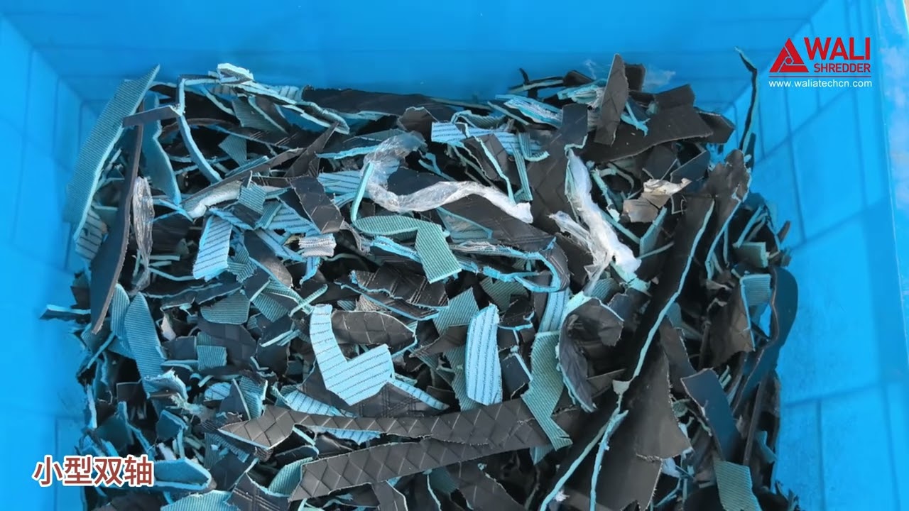 Super powerful fabric textile shredder two shaft shredder textile crusher 