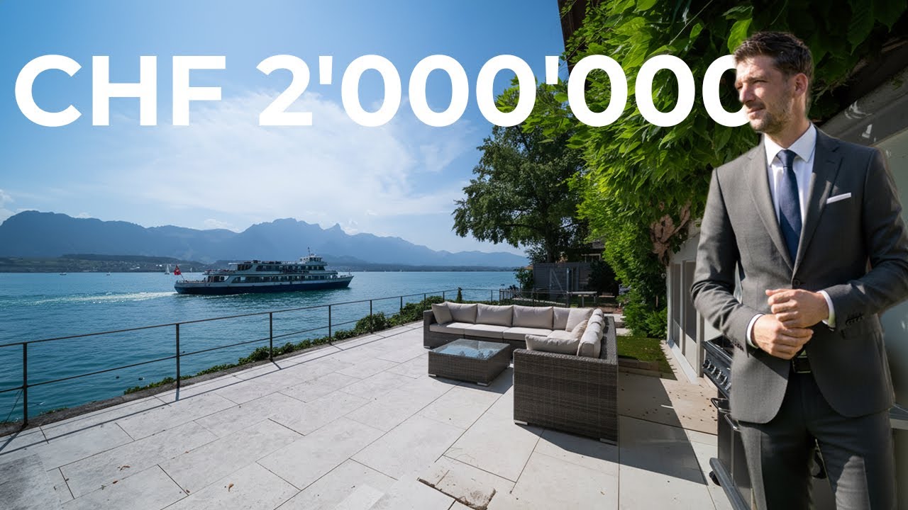 Direkt am Thunersee: CHF 2'000'000.- Maisonette-Wohnung mit privatem Seezugang in Oberhofen, Schweiz