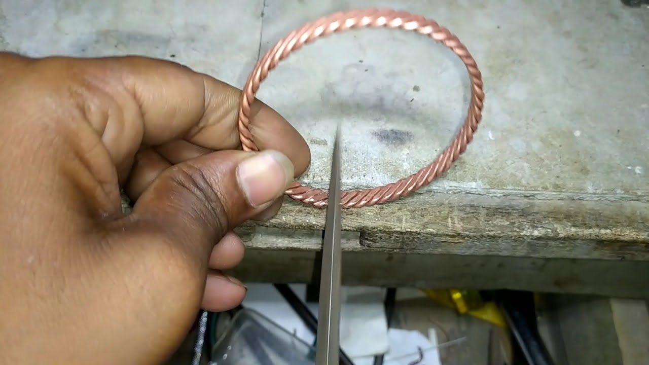 copper bracelet making for man. copper bracelet making video. Swapan goldsmith
