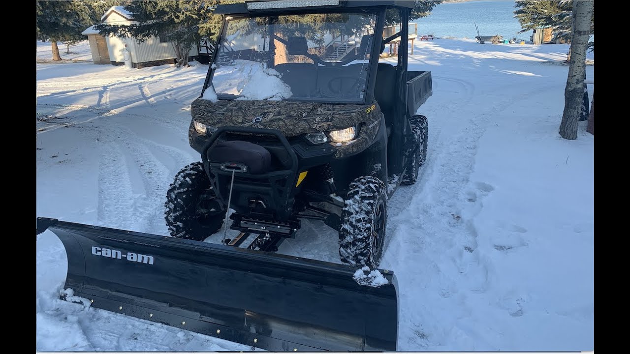 Установка плуга Can am Defender Pro Mount Super Duty 2020