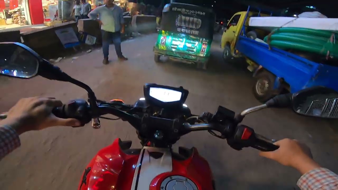 Night Street view Of Chattogram City Dampara police line to Muradpur Akhtaruzzaman flyover 
