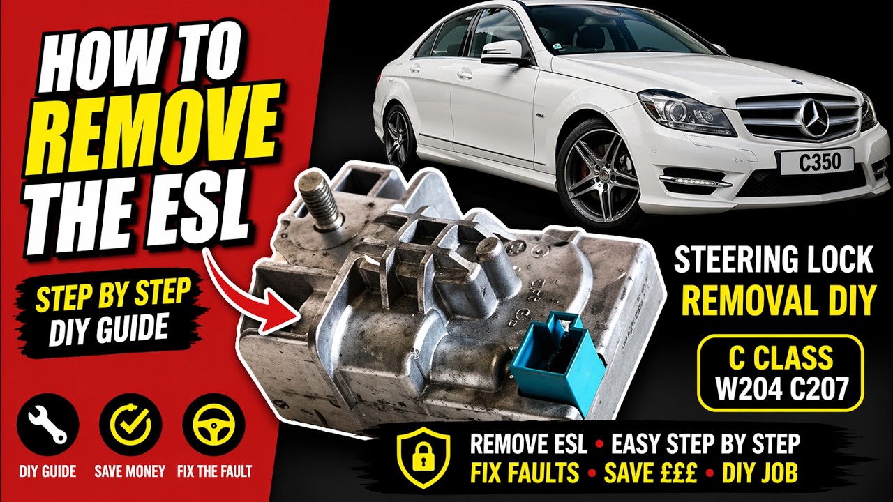 Part 1 - Mercedes W204 ESL Electric Steering Lock removal