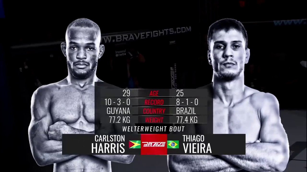 Brave 3 Free Fight   Carlston Harris vs  Thiago Vieira