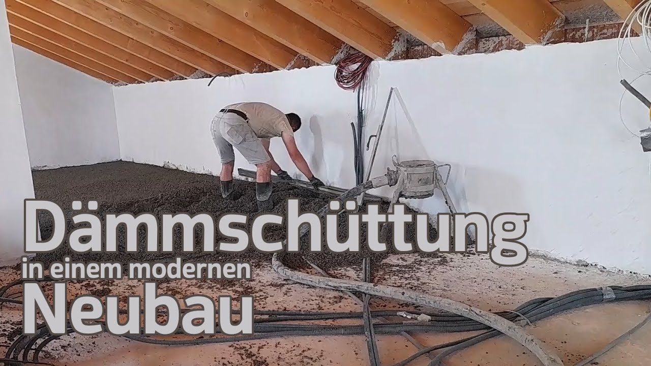 Dämmschüttung in modernem Neubau